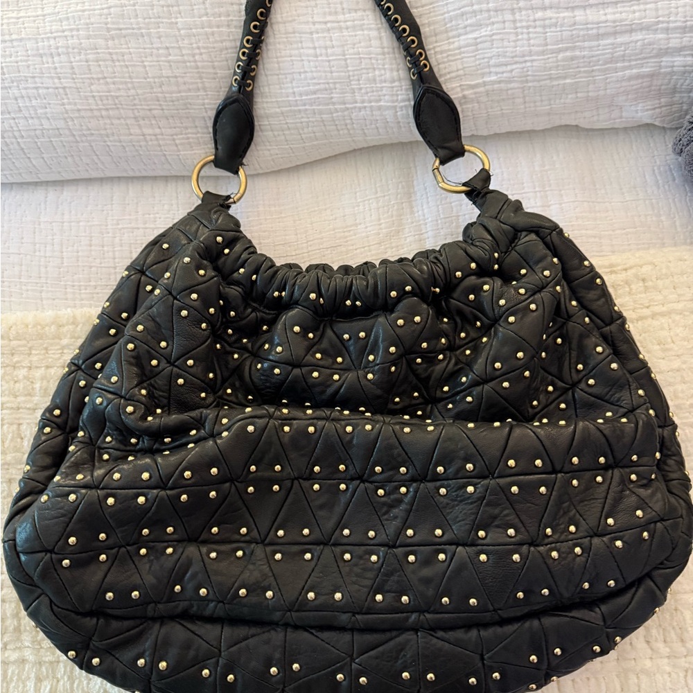 Black and Gold Studded Miu Miu Bag